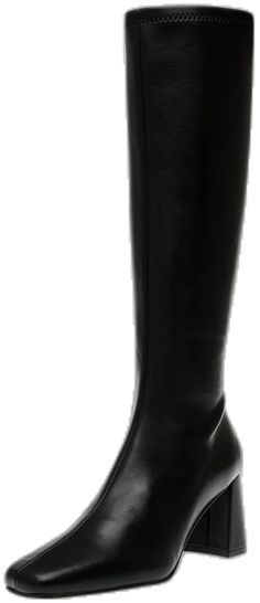 High Boots For Women, Black Leather Knee High Boots, Leather Knee High Boots, Boots Square Toe, Long Boots, Boots For Women, Tall Boots, High Boots, Knee High Boots