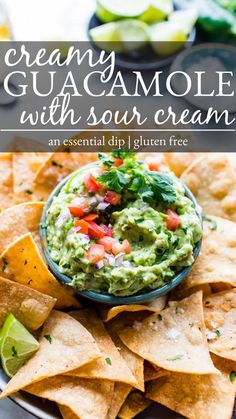 Creamy Guacamole Recipe with Sour Cream Guacamole Recipe With Sour Cream, Vegetarian Mexican Food, Creamy Guacamole Recipe, Quinoa Tofu, Tacos Vegetarian, One Pan Mexican Quinoa, Recipe With Sour Cream, Creamy Guacamole, Vegetarian Mexican Recipes