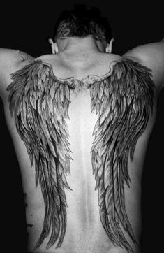 a man with wings on his back