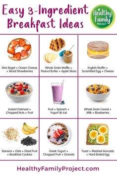 an image of breakfast foods that are easy to eat