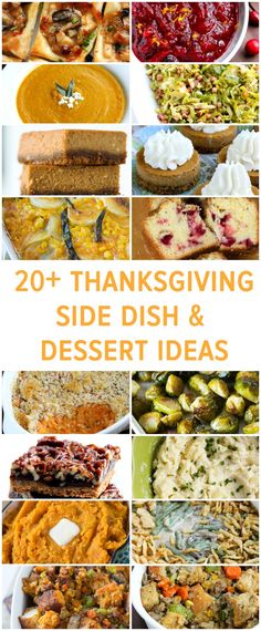 20 thanksgiving side dish and dessert ideas