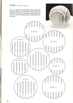 the instructions for making paper lanterns are shown in this page, which shows how to make them