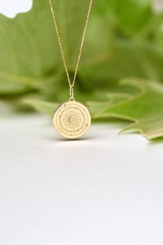 If you wish we can personalize your 14k Solid Gold Moon And Sun Necklace. A Dainty and unique gift for Birthdays, Graduations, Weddings and Anniversaries. ● MATERIAL 14k SOLID GOLD ● Chain Length or Without Chain - Without Chain - 40 cm / 16 inches - 45 cm / 18 inches - 50 cm / 20 inches ● PENDANT SIZE [The jump ring (bail) is not included in the measurements] - 13 mm / 0.51 Inches diameter - 14 mm / 0.55 Inches diameter - 15.3mm / 0.6 Inches diameter - 16.5mm / 0.65 Inches diameter - 19 mm / 0. Celestial Engraved Necklaces For Anniversary, Celestial Yellow Gold Necklace For Anniversary, Moon-shaped Sun And Moon Design Jewelry For Anniversary, Celestial 14k Gold Round Pendant Jewelry, Celestial 14k Gold Wedding Necklaces, Celestial Wedding Necklace In 14k Gold, Celestial Yellow Gold Charm Necklaces With Moon Phase, Celestial Yellow Gold Moon Phase Charm Necklaces, Celestial Sun And Moon Design Necklace For Anniversary