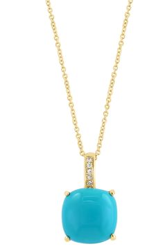 Diamonds add sparkle to the bail of a turquoise pendant that adorns this elegant 14K yellow gold necklace. 18" chain length, 0.73" pendant length 14K yellow gold/turquoise/diamonds Clarity: I1 I2 Color: H-I Total diamond weight: 0.02ct. Made in USA Elegant Yellow Gold Turquoise Pendant Necklace, Elegant Turquoise Necklace With Round Pendant In Yellow Gold, Elegant Yellow Gold Turquoise Necklace With Round Pendant, 14k Yellow Gold Necklace, Turquoise Pendant Necklace, Yellow Gold Necklace, Classy Jewelry, Turquoise Pendant, Diamond Clarity