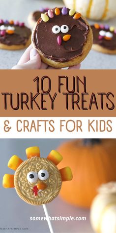 turkey treats and crafts for kids to make