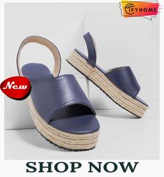 Women Creepers Sandals Casual Back Strap Sandals Summer Vacation Slingback Heels, Summer Beach Slingback Wedge Sandals, Closed Toe Synthetic Slingback Sandals For Beach Season, Synthetic Closed Toe Slingback Sandals For Beach, Summer Platform Slingback Sandals With Closed Toe, Beach Slingback Synthetic Wedge Sandals, Platform Slingback Wedge Sandals For Beach, Beach Open Toe Slingback Sandals With Platform, Blue Slingback Sandals For The Beach