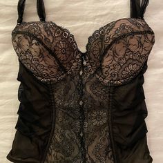 Brand New, Worn Once. It Has Underwire And Push Up Support. Clasps On The Back Covered In Lace With A Cut Diamond Bezel Hanging Between The Breasts. Support On Your Sides To Be Flattering. Adjustable Length And Width, Has Some Stretch So It’s Firm Fitting. Wish I Could Wear It But I Can’t Fit Into That Cup Size Anymore. Lace Underwire Camisole For Night Out, Lace Camisole With Underwire For Night Out, Night Out Camisole With Removable Bra Pads, Elegant Underwire Camisole For Night Out, Elegant Camisole Bra For Night Out, Evening Camisole With Straps, Fitted Victoria's Secret Camisole, Victoria's Secret Fitted Camisole, Victoria's Secret Camisole For Party