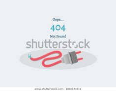 an electrical plug with the words 404 not found on it and a red cord connected to