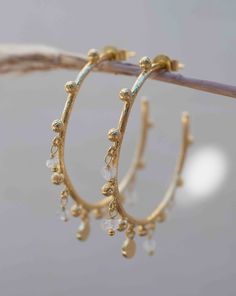 Moonstone Hoop Earrings 18k Gold Plated Earrings Gemstone Post boho Design Handmade Jewelry Gift for Her ME214 - Etsy Bohemian Small Hoop Yellow Gold Earrings, Bohemian Yellow Gold Small Hoop Earrings, Bohemian Gold Hoop Earrings With Dangling Charms, Bohemian Hoop Earrings With Dangling Charms As Gift, Bohemian Hoop Earrings With Dangling Charms For Gift, Moonstone Birthstone, Boho Design, Handmade Jewelry Gift, June Birthstone