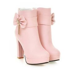 Find ideas๏ฟฝand inspiration for Womens Booties Bowknot Chunky High Heels Zip Round Toe Ankle Boots Party Shoes, winter shoes High Heels Boots For Kids, Cute Heel Boots Short, Boot Shoes Heels, Boots For Women Ankle Heels, Cute Heels For Teens Boots, Cute High Heel Boots For Kids, Kid High Heels Boots, Winter Shoes High Heels, Ankle Boots For Teens