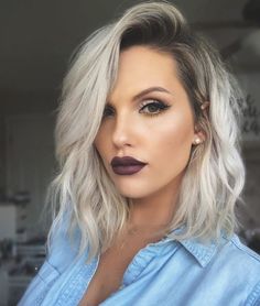 Icy Blonde Hair Color, Blonde Hair With Roots, Icy Blonde Hair, Fishtail Braid, Icy Blonde, Long Bob Hairstyles, Brown Blonde Hair, Platinum Blonde Hair, Long Bob