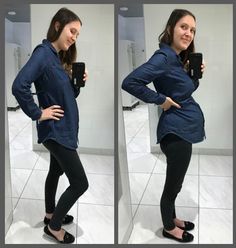 a woman taking a selfie in front of a bathroom mirror with her hands on her hips