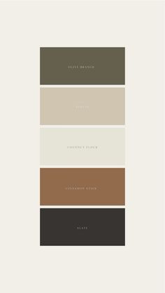 the color scheme for an interior design project with neutrals, browns and beiges