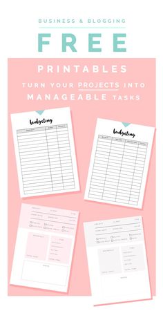 three free printables to help you manage tasks