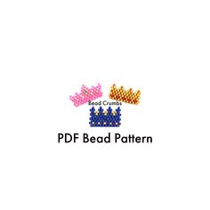 the bead crowns pattern is shown in three different colors