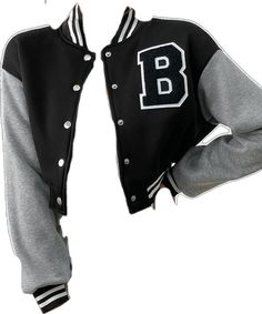 Varsity Style Long Sleeve Outerwear With Contrast Color, Casual Long Sleeve Patchwork Varsity Jacket, Casual Long Sleeve Varsity Jacket With Patchwork, Trendy Long Sleeve Varsity Jacket For Fall, Black Patchwork Varsity Jacket For Fall, Color Block Long Sleeve Varsity Jacket, Fall College Color Block Outerwear, Trendy Varsity Jacket With Letter Print, Winter Varsity Jacket With Contrast Color Long Sleeves