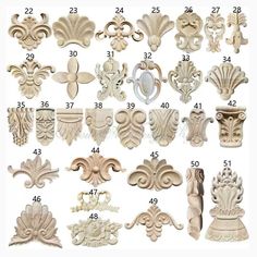 various types of decorative molds and designs