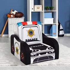 this is an image of a toy police chair