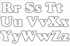 the alphabet is outlined in black and white