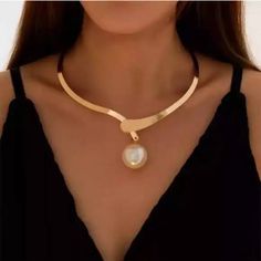 Questions? Leave A Comment Below! Classic Pearl Pendant Jewelry For Party, White Metal Pearl Choker Necklace, White Metal Choker With Clavicle Chain, Elegant White Alloy Jewelry, Elegant Alloy Necklaces For Party, Elegant Party Necklaces In Alloy, White Alloy Necklace For Wedding, White Necklace For Wedding, White Pearl Pendant Necklace In Metal