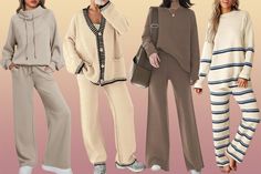 My Worn-out Sweats Don't Stand a Chance Against These 12 Cozy Lounge Sets From Amazon — Prices Start at $28 Matching Lounge Set, Family Beach Trip, Travel Club, Cozy Lounge, Sweat Set, Best Amazon, Packing Tips For Travel, Look Your Best, Mock Neck Sweater