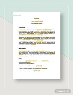 a professional business letterhead template with yellow and green accents on the bottom half of it