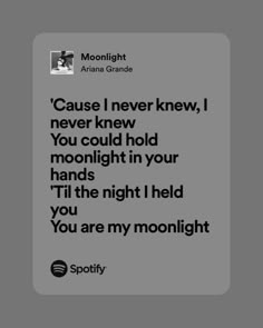 the quote for someone who is not in love with their moonlit night and you are my