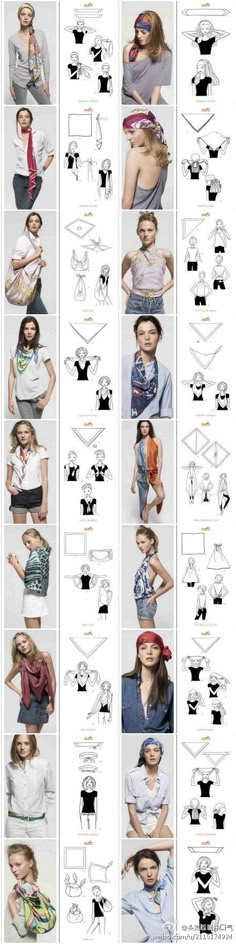 How to tie your silk scarf... Scarf Ideas, Estilo Hippie, Paris Mode, Tie Scarf, Fashion Scarf, Craft Stuff