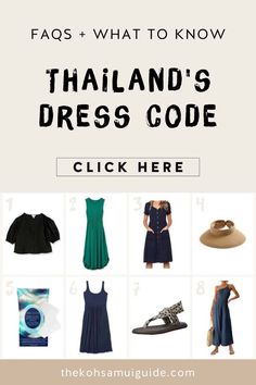 what to know about thailand's dress code, click here for the information below