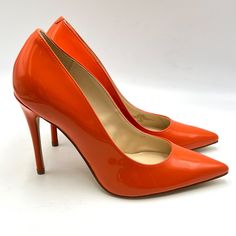 Marc Fisher Women's Codie Orange Faux Vegan Patent Leather Stiletto Pointed Toe Heels. Women's Size 6.5 Regular / Medium Width. Condition: New Without Box. New To Poshmark? Sign Up Using Invite Code: Tentoday For $10 Off Your Purchase! Casual Career Professional Work Everyday Classic Office Comfort Date Night Out Modern Summer Winter Fall Spring Blogger Casual Minimalist Trends Trendy Favorite Fashion Comfortable Every Day Wardrobe Staple 90s 90's Y2k Ballet Flats Slip On Loafers Pointed Pointy Spring Orange Patent Leather Heels, Orange Patent Leather Heels For Party, Orange Heels With 4-inch Round Toe, Orange High Heels With Padded Heel, Orange Heels With 4-inch Heel And Round Toe, Chic Orange Heels With 4-inch Heel, Orange Padded High Heels, Chic Orange Heels, Orange Pointed Toe Heels With Sculpted Heel