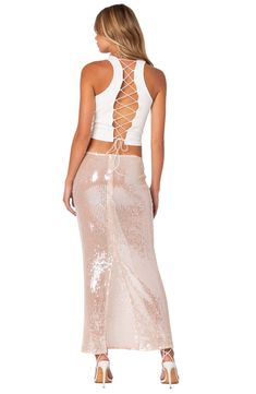 Glamorous Sequined Maxi Skirt For Party Season, Fitted Long Sequin Skirt, Long Fitted Sequin Skirt, Fitted Long Skirt With Sequins, Long Skirt For Prom And Party Season, Fitted Bottoms For Summer Prom, Glamorous Sequined Maxi Skirt, Summer Prom Fitted Maxi Skirt, Fitted Summer Maxi Skirt For Prom