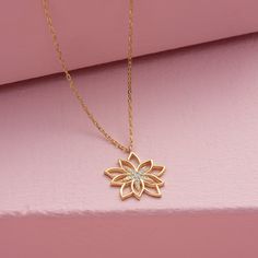 14k 18k Gold Diamond Lotus Flower Yoga Necklace, Dainty Spiritual Flower Necklace, Christmas Gift for Her, Spiritual Lotus Jewelry Our gold diamond necklaces are perfect choice for a Christmas, Mother's Day, valentine's day, birthday, wedding, anniversary, graduation, engagement, bridesmaid, and best friends gift. It's a good way to show appreciation to your mom, girlfriend, wife, grandmother, grandchildren, daughter, sister, best friend, boss or a co-worker. Also, a special treat just for yours Yellow Gold Diamond Flower Pendant Necklace As Gift, Yellow Gold Diamond Necklace With Flower Pendant As Gift, Gold Diamond Necklace In Flower Shape For Gift, Gold Diamond Necklace With Flower Shape For Gifts, Fine Jewelry Yellow Gold Flower Shape Necklace, Flower Shaped Diamond Necklace For Gift, Gold Diamond Necklace With Flower Shape For Anniversary, Fine Jewelry Diamond Necklace With Flower Shape For Gift, Flower Shaped Diamond Necklace Gift