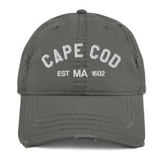 Expand your headwear collection with this fashionable dad hat. With a slightly distressed brim and crown fabric, it’ll add just the right amount of edge to your look. For a quick and easy outfit pair it with slacks, your favorite jeans, and a sports tee. • 100% pre-shrunk cotton twill • Soft crown • 6 sewn eyelets • 6 stitched rows on the brim • 6-panel unstructured cap with a low profile • Seamed front panel without buckram • Adjustable hook and loop closure • Blank product sourced from ChinaSi Casual Gray Trucker Hat With Embroidered Logo, Casual Beach Hats With Embroidered Logo, Casual Beach Hat With Embroidered Logo, Casual Beach Baseball Cap With Letter Print, Casual Embroidered Baseball Cap For Beach, Casual Distressed Visor Baseball Cap, Distressed Curved Bill Hat For Baseball Season, Distressed Dad Hat With Adjustable Curved Brim, Distressed Adjustable Dad Hat With Curved Brim