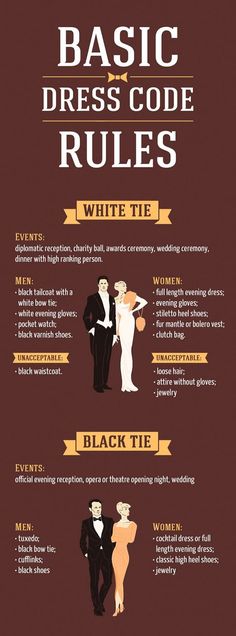 Party Dress Code, Dress Code Policy, Dress Code Guide, White Tie Event, Party Dress Codes, How To Have Style, Formal Dress Code, Etiquette And Manners, Fashion Vocabulary