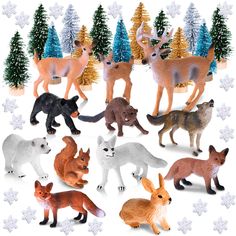 PRICES MAY VARY. Sufficient Forest Animals Figures: the package contains 12 pieces of woodland animal figures, 14 pieces of mini Christmas trees for crafts, and 20 pieces of white mini snowflakes, sufficient quantity and various styles for you to decorate your cakes or cupcakes Realistic Forest Figurines: the forest animal figurines include deer, fawn, squirrel, wolf, black bear, polar bear, beaver, rabbit, squirrel, reindeer, etc., combined with multicolored Xmas trees and white snowflakes, the Gruffalo Christmas Tree, Wild Animal Christmas Tree, Animal Themed Christmas Tree Woodland Creatures, Christmas Tree Woodland Creatures, Woodland Xmas Trees, Winter Woodland Tree, Forest School Christmas Tree, Woodland Christmas Trees, Woodland Forest Christmas