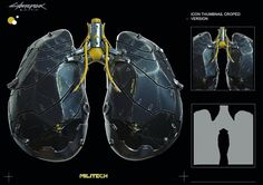 an image of the inside of a human body made out of metal and yellow parts