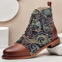 Category:Boots; Upper Materials:PU Leather,Jacquard fabric; Lining Materials:PU; Season:Fall,Winter; Gender:Men's; Toe Shape:Round Toe; Outsole Materials:Rubber; Closure Type:Lace-up; Function:Comfortable,Breathable,Slip Resistant; Listing Date:09/27/2024 Multicolor Ankle-high Boots For Fall, Fall Floral Print Boots With Round Toe, Brown Floral Print Boots For Fall, Fabric Boots With Round Toe For Winter, Multicolor Lace-up Boots For Fall, Fabric Winter Boots With Round Toe, Multicolor Ankle-high Winter Boots, Winter Floral Print Boots, Multicolor Round Toe Lace-up Boots For Fall