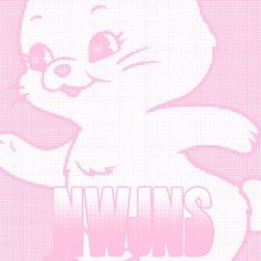 a pink poster with an image of a cat and the words sww on it