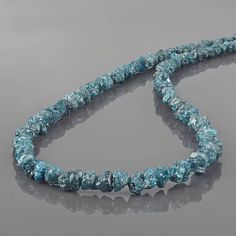 Natural Blue Diamond Necklacediamond Beads 925 Silver - Etsy Croatia Sapphire Rondelle Gemstone Jewelry, Blue Gemstone Beads Fine Jewelry, Apatite Round Beads For Jewelry Making, Blue Gemstone Beads Necklace In Mineral Crystal, Blue Apatite Jewelry With Gemstone Beads, Silver Necklace Diamond, Nugget Jewelry, Blue Diamond Necklace, Rough Diamond Jewelry