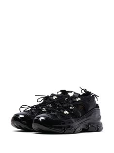 Simone Rocha Tracker cut-out Sneakers - Farfetch Chunky Shoes, Leather Cuts, City Dress, Demi Fine Jewelry, Latest Sneakers, Summer Beach Wear, Flat Boots, Ballet Flat Shoes, Pump Sandals