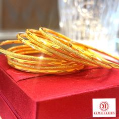 22K GOLD Bangles, Ready to ship in 10 days once you order, Size 2-6 ready to ship. any other size we can deliver in 10 maximum days. weight of these 9-piece set is 104.030 gms.  These bangles are Made in Canada and kept higher standards.  Purity of the gold is 916.  if you need any other size to your custom needs, please contact us. we will be happy to assist you. IF YOU LIKE TO HAVE DIFFERENT SIZE, PLEASE CONTACT US ON 403.899.2121 Gold Stackable Bangle, Gold Stackable Round Bangle, Gold Bangle With Shiny Finish For Anniversary, Gold Stackable Bangle For Festivals, Gold Stackable Bracelets For Festivals, Stackable Gold Jewelry For Festivals, Plain Gold Bangles, 22k Gold Bangles, Gold Arm Band