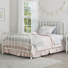 Full Size Beds, White Metal Bed Frame, White Metal Bed, Define Your Style, Bed Full, Modern Kids Room, No Rules, Girl Beds, Metal Bed