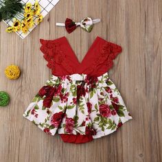 * Material:Cotton,Polyester * Thickness:Regular * Number Of Pieces:2 Pieces * Season:Summer Best Sales 2-piece Ruffle Floral Printed Bodysuit & Headwear for Baby Girl Wholesale children's clothing ,which is very comfortable to wear it.Fashionable high quality organic and affordable clothes 2-piece Ruffle Floral Printed Bodysuit & Headwear for Baby Girl Wholesale children's clothing that will always catch the attention of people. 2-piece Ruffle Floral Printed Bodysuit & Headwear for Baby Girl Who Headband Outfit, Summer Baby Clothes, Bodysuit Dress, Baby Clothes Patterns, Baby Outfits