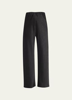 Vince High-Waist Wide-Leg Bias Pants Satin Pants, Black Pants, Wide Leg, Tops Designs, High Waisted, Luxury Fashion, Pants, How To Wear, Black