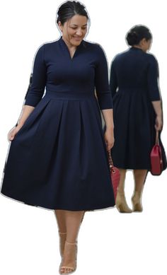 Fall Dresses With 3/4 Sleeves, Chic 3/4 Length Fall Dress, Solid Color 3/4 Length Fall Dress, Elegant Half Sleeve Midi Dress For Fall, Fitted Dress With 3/4 Sleeves For Fall, Elegant Fall Half Sleeve Midi Dress, Fall Solid Color 3/4 Length Dresses, Fall Solid 3/4 Length Dresses, Elegant Solid Color 3/4 Length Dress