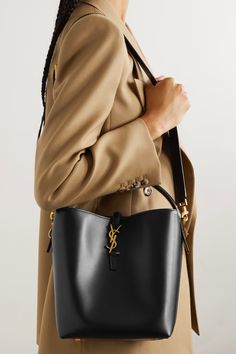 SAINT LAURENT Le 37 leather bucket bag | NET-A-PORTER Ysl Bucket Bag, Bucket Bags Outfit, Ysl Bags, Yves Saint Laurent Bags, Brand Bags, Bags Aesthetic, Leather Bucket Bag, Leather Bucket, Saint Laurent Bag