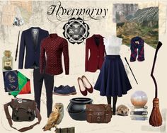 there are many items that can be found in this image, including clothing and accessories