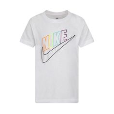 Brand New In Original Packaging. Playful Nike Crew Neck T-shirt, Playful Nike Crew Neck Top, Playful Nike Short Sleeve Tops, Cute Nike White Tops, Playful Short Sleeve Nike Tops, Nike Cotton T-shirt In Playful Style, Nike Multicolor Graphic Print T-shirt, Cute White Nike Top, Playful White Nike Tops