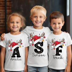 Christmas Kids T-Shirt, Custom Christmas Kids Shirt, Funny Christmas Shirt, Custom Christmas Party Kids Shirt, Christmas Tee With Kids Name Discover our unique and stylish t-shirts designed for everyone! If you are looking for modern, cute and comfortable t-shirts, you have come to the right place. ❀ DETAILS ❀ We use Bella Canvas and Gildan SoftStyle t-shirts in our prints. Bella Canvas Unisex sizing 4.2 oz. Solid colors: 100% Combed & Ring-Spun Cotton Athletic Heather: 90% Combed & Ring-Spun Co Kids Christmas Shirts Vinyl, Diy Christmas Shirts For Kids, Kids Christmas Tshirts, Christmas Shirts For Boys, Christmas Party Kids, Kids Christmas Shirts, Kids Christmas T Shirts, Diy Christmas Shirts, Christmas Cricut