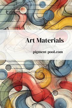 an abstract painting with the title art materials